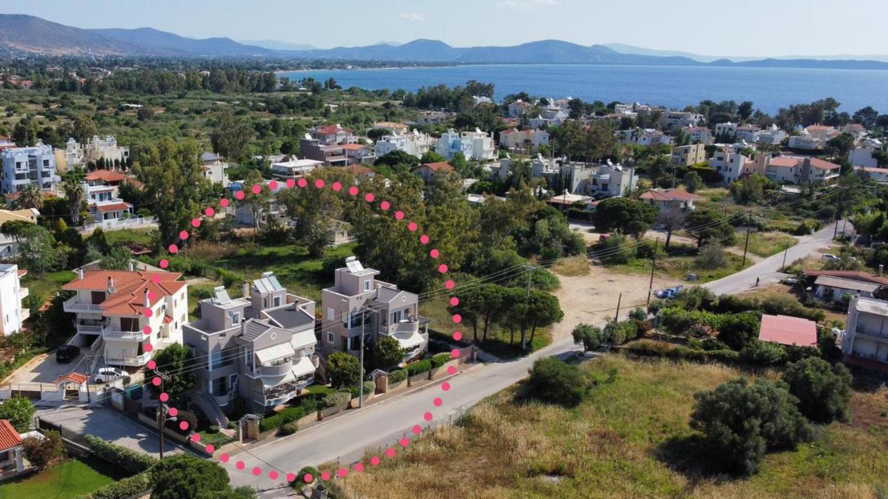 Helios: Charming Beach Home Next To Crystal Waters Néa Mákri Esterno foto